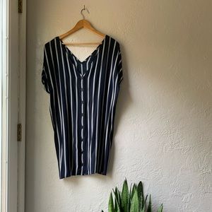Madewell Button Back Plaza Stripe Dress